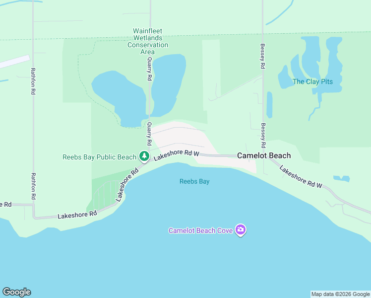 map of restaurants, bars, coffee shops, grocery stores, and more near 10572 Lakeshore Road West in Port Colborne