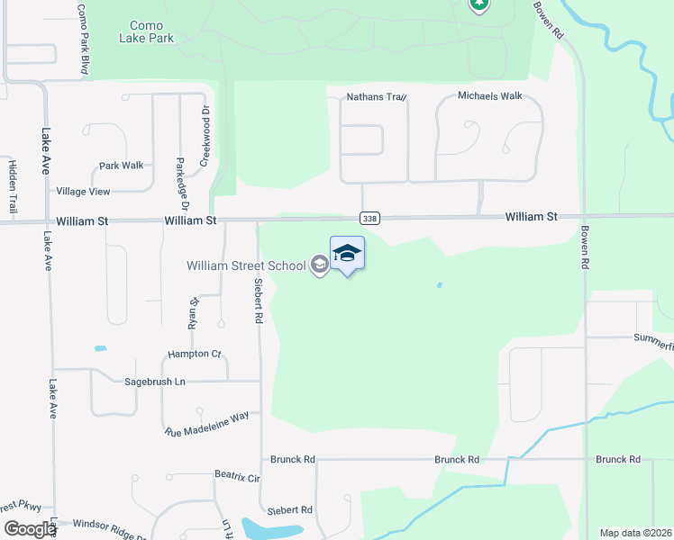 map of restaurants, bars, coffee shops, grocery stores, and more near Unnamed Road in Erie County