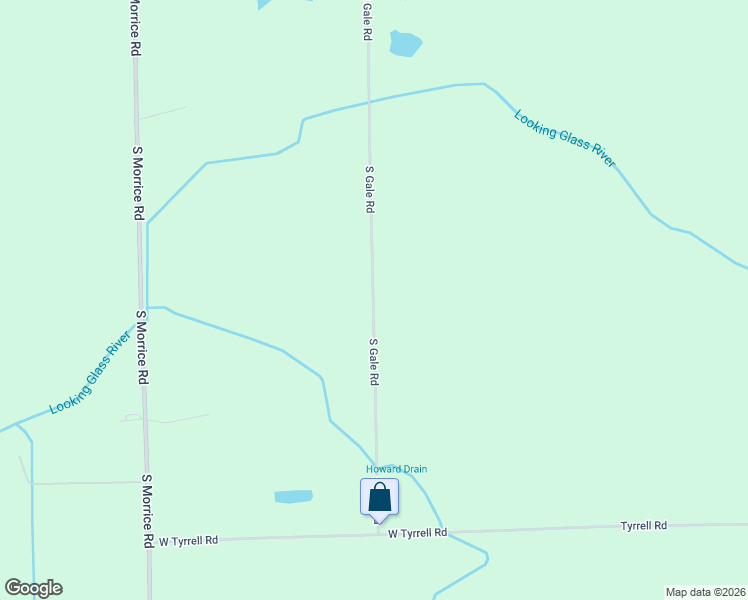 map of restaurants, bars, coffee shops, grocery stores, and more near 8012 South Gale Road in Morrice