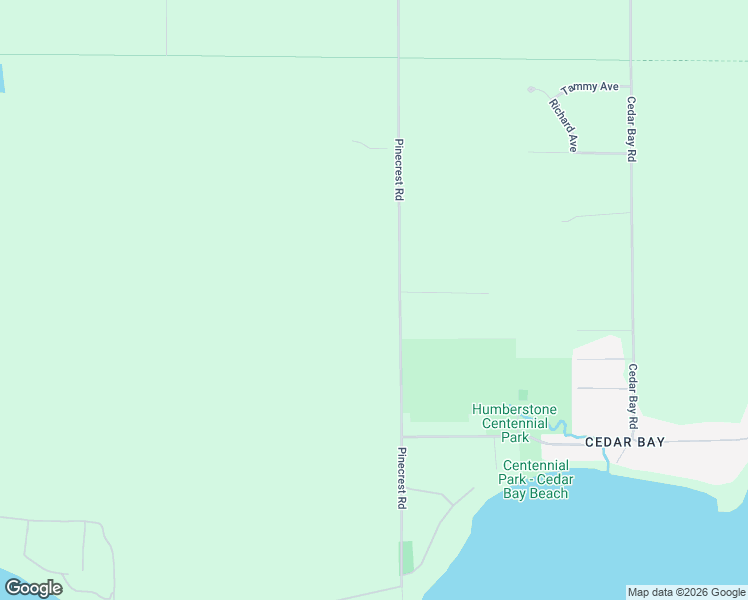 map of restaurants, bars, coffee shops, grocery stores, and more near 1250 Pinecrest Road in Port Colborne