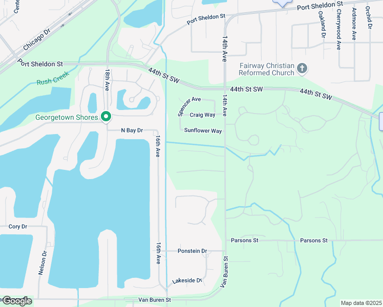 map of restaurants, bars, coffee shops, grocery stores, and more near 1487 Eagle Shore Court in Hudsonville