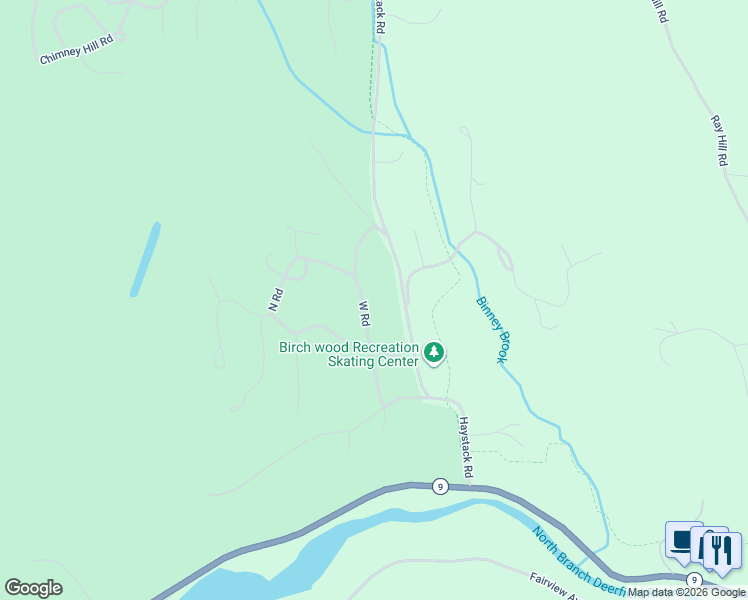 map of restaurants, bars, coffee shops, grocery stores, and more near 51 West Road in Wilmington
