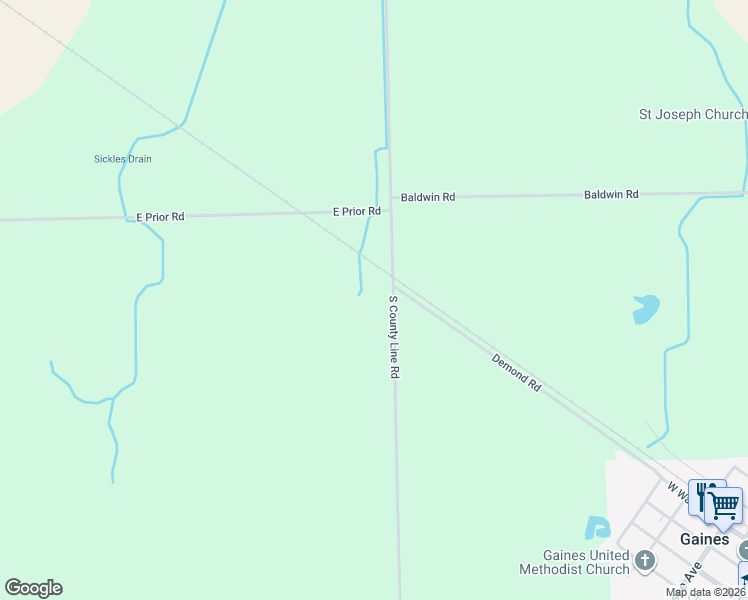 map of restaurants, bars, coffee shops, grocery stores, and more near 8202 Sheridan Avenue in Gaines