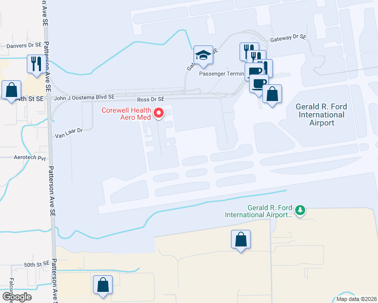 map of restaurants, bars, coffee shops, grocery stores, and more near in Kentwood