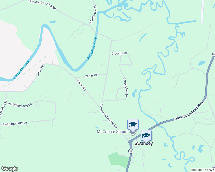 map of restaurants, bars, coffee shops, grocery stores, and more near 101 Sawyers Crossing Road in Swanzey