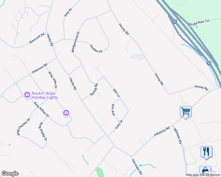 map of restaurants, bars, coffee shops, grocery stores, and more near 21 Kitt Lane in Londonderry