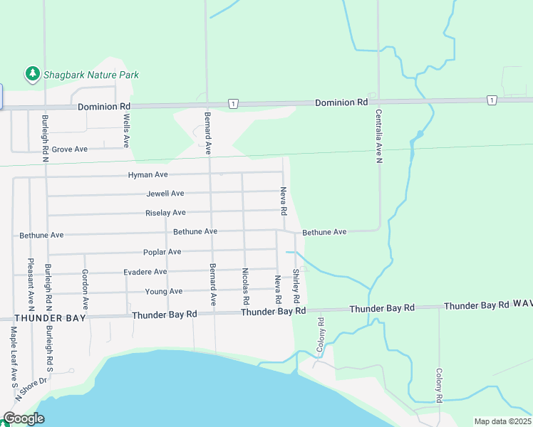 map of restaurants, bars, coffee shops, grocery stores, and more near 2985 Riselay Avenue in Fort Erie