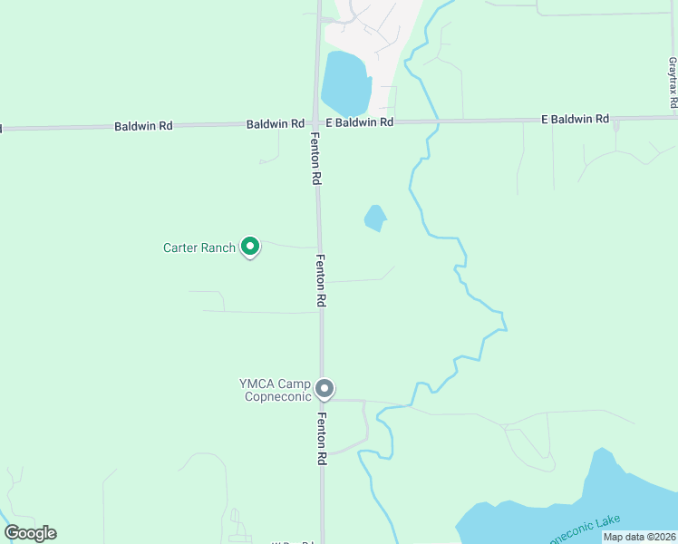 map of restaurants, bars, coffee shops, grocery stores, and more near 10201 Fenton Road in Fenton