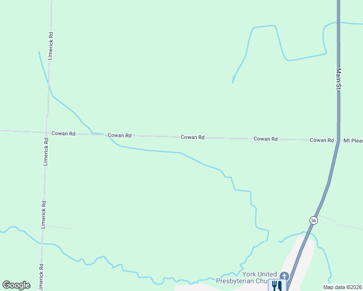 map of restaurants, bars, coffee shops, grocery stores, and more near 2575 Cowan Road in Piffard