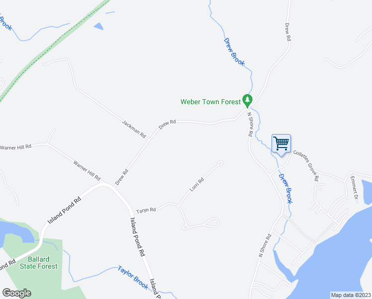 map of restaurants, bars, coffee shops, grocery stores, and more near 23 Drew Road in Derry