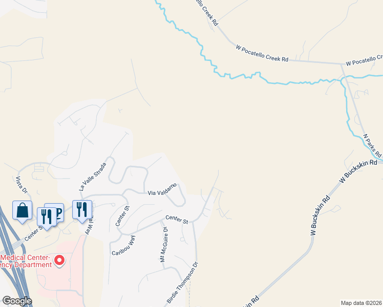 map of restaurants, bars, coffee shops, grocery stores, and more near 2711 Corsini Court in Pocatello