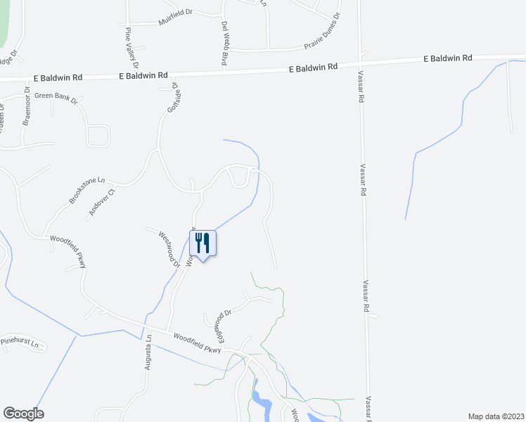 map of restaurants, bars, coffee shops, grocery stores, and more near 10026 Sunrise Drive in Grand Blanc