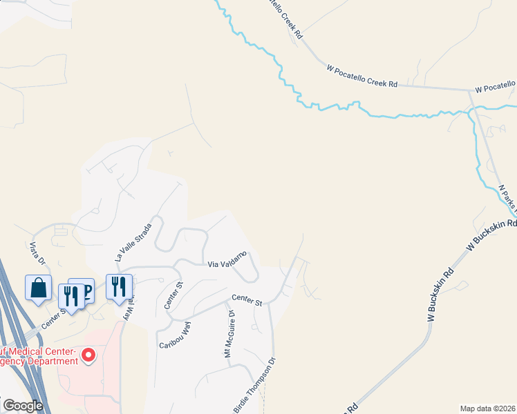 map of restaurants, bars, coffee shops, grocery stores, and more near 2711 Corsini Court in Pocatello
