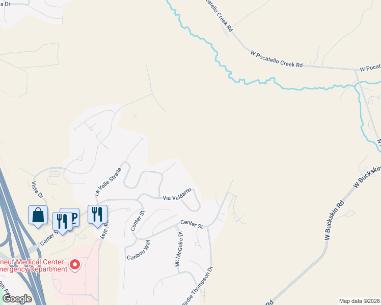 map of restaurants, bars, coffee shops, grocery stores, and more near 2724 Corsini Court in Pocatello