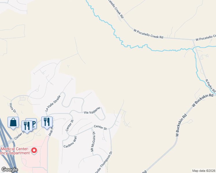 map of restaurants, bars, coffee shops, grocery stores, and more near 2711 Corsini Court in Pocatello