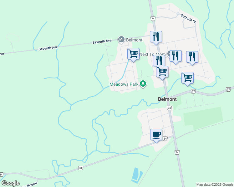 map of restaurants, bars, coffee shops, grocery stores, and more near 146 Ramona Lane in Belmont