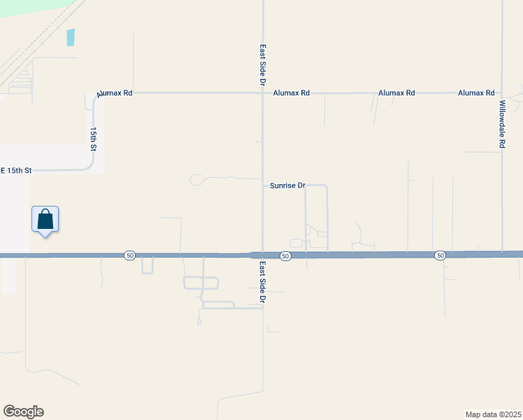 map of restaurants, bars, coffee shops, grocery stores, and more near East Side Drive in Yankton