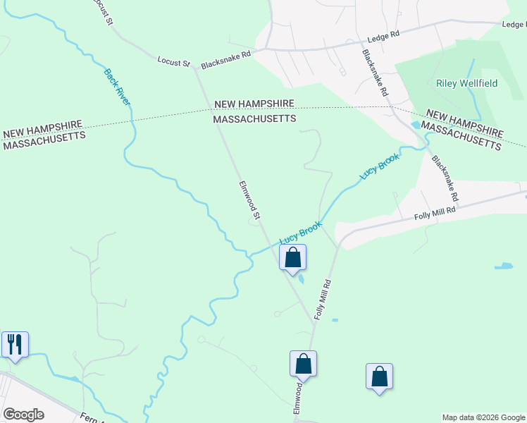 map of restaurants, bars, coffee shops, grocery stores, and more near 40 Elmwood Street in Salisbury