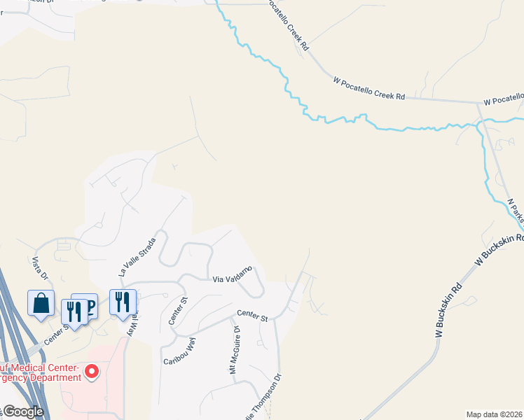 map of restaurants, bars, coffee shops, grocery stores, and more near 2711 Corsini Court in Pocatello