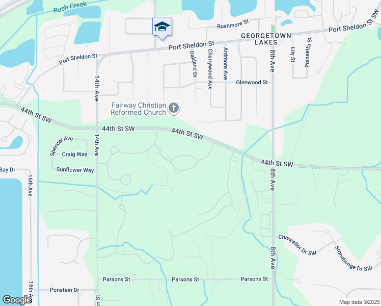 map of restaurants, bars, coffee shops, grocery stores, and more near 1039 Fairfield Drive in Hudsonville