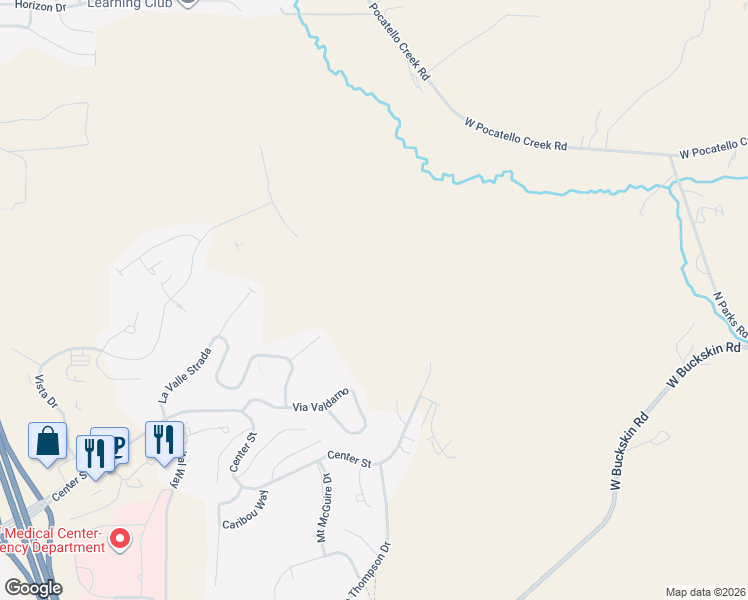 map of restaurants, bars, coffee shops, grocery stores, and more near 2711 Corsini Court in Pocatello