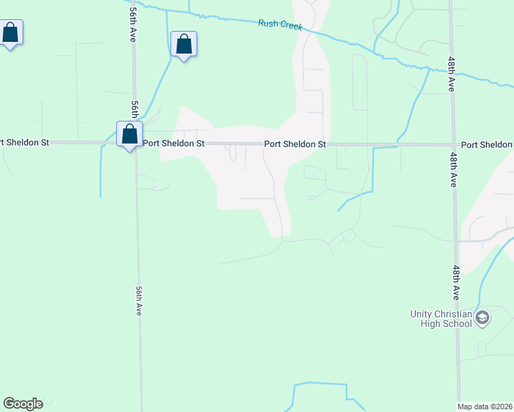 map of restaurants, bars, coffee shops, grocery stores, and more near 5294 Eagle Cove Drive in Hudsonville