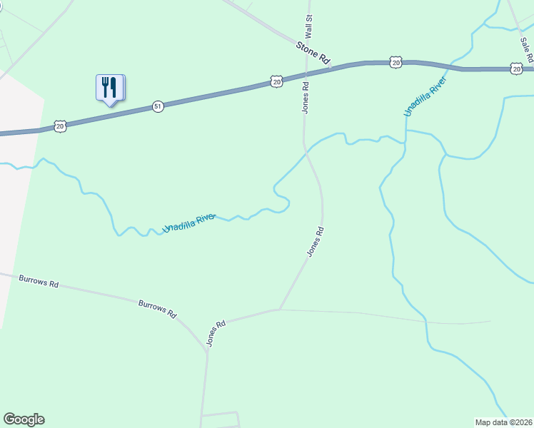 map of restaurants, bars, coffee shops, grocery stores, and more near 243 Jones Road in West Winfield