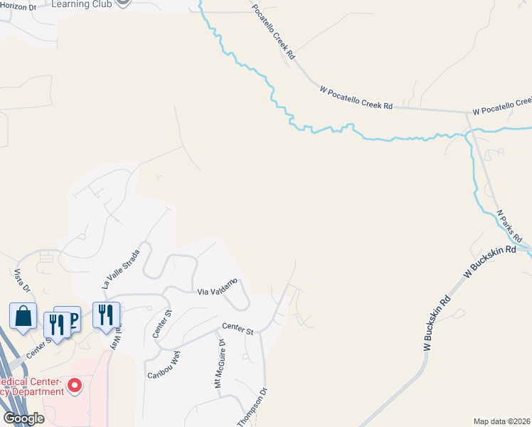 map of restaurants, bars, coffee shops, grocery stores, and more near 2711 Corsini Court in Pocatello