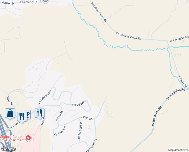 map of restaurants, bars, coffee shops, grocery stores, and more near 2711 Corsini Court in Pocatello