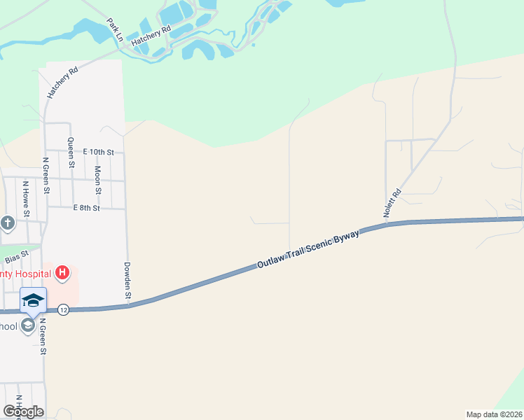 map of restaurants, bars, coffee shops, grocery stores, and more near 90103 Adams Road in Valentine