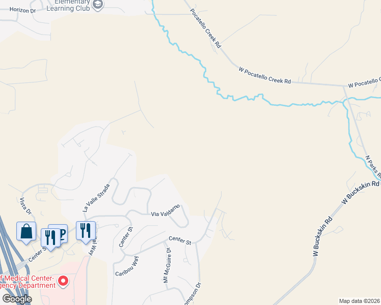 map of restaurants, bars, coffee shops, grocery stores, and more near Corsini Court in Pocatello
