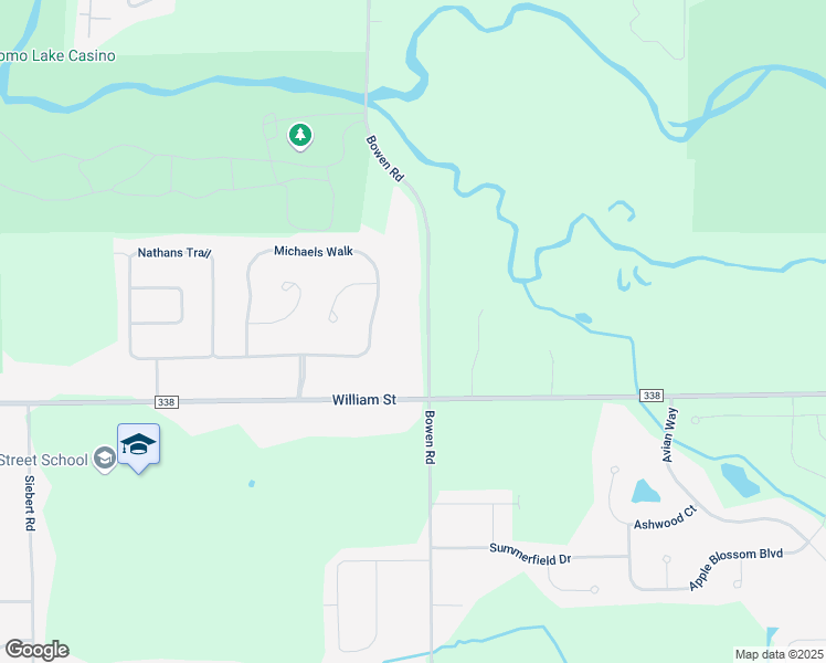 map of restaurants, bars, coffee shops, grocery stores, and more near 3733 Bowen Road in Lancaster