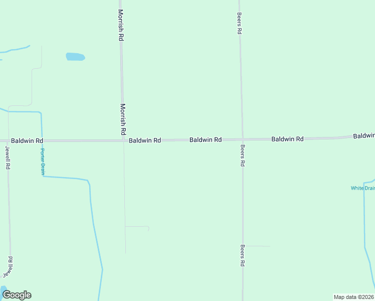 map of restaurants, bars, coffee shops, grocery stores, and more near 7417 Baldwin Road in Swartz Creek