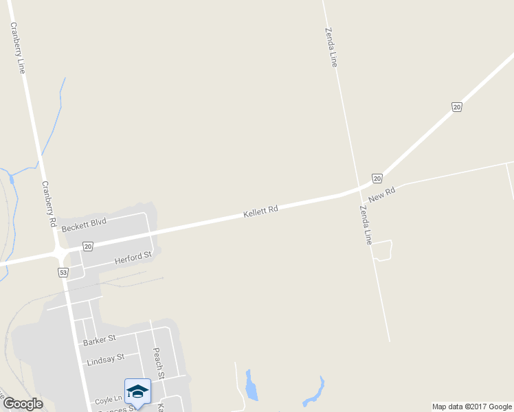 map of restaurants, bars, coffee shops, grocery stores, and more near 164577 Kellett Road in Tillsonburg