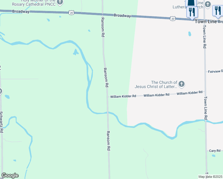 map of restaurants, bars, coffee shops, grocery stores, and more near 17 William Kidder Road in Lancaster