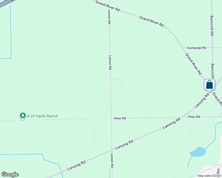 map of restaurants, bars, coffee shops, grocery stores, and more near 7743 Lemon Rd in Bancroft