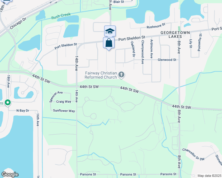 map of restaurants, bars, coffee shops, grocery stores, and more near 1314 Bent Tree Drive in Hudsonville