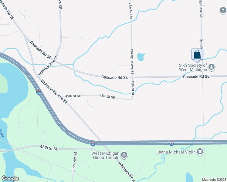 map of restaurants, bars, coffee shops, grocery stores, and more near 8255 45th Street Southeast in Ada