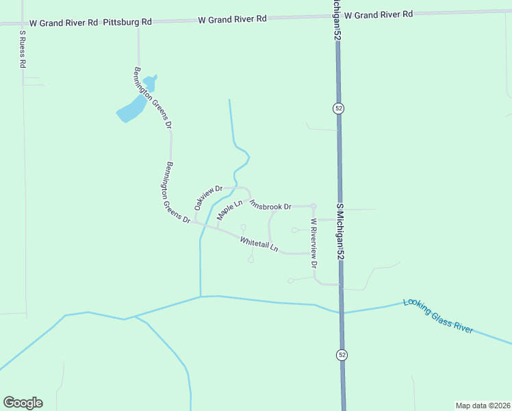 map of restaurants, bars, coffee shops, grocery stores, and more near 3155 Innsbrook Drive in Owosso