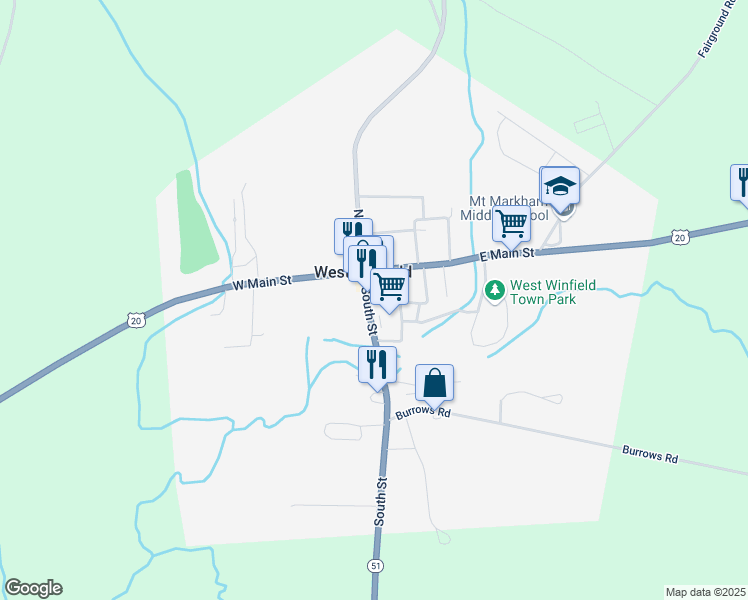 map of restaurants, bars, coffee shops, grocery stores, and more near in Herkimer County