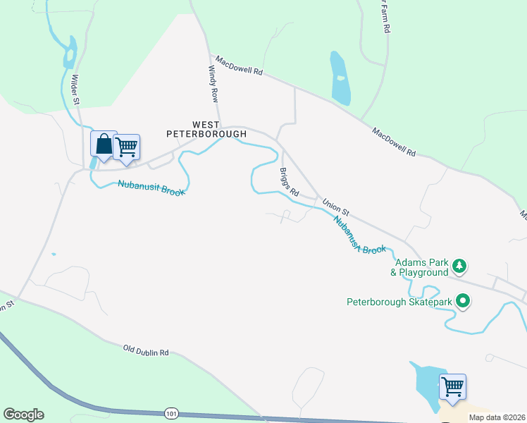 map of restaurants, bars, coffee shops, grocery stores, and more near 95 Steele Road in Peterborough