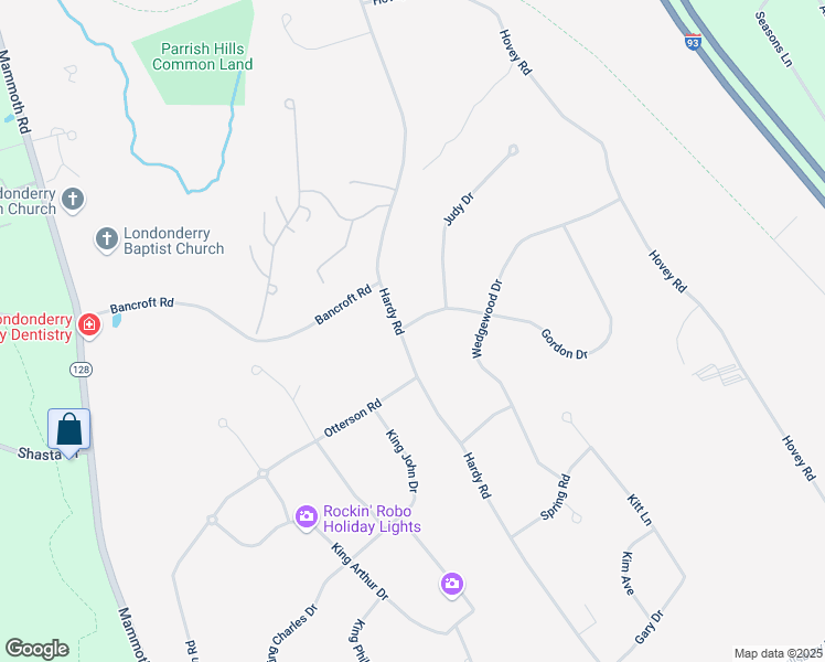 map of restaurants, bars, coffee shops, grocery stores, and more near 2 Gordon Drive in Londonderry