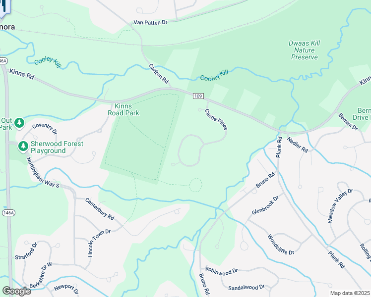 map of restaurants, bars, coffee shops, grocery stores, and more near 32 Castle Pines in Saratoga County