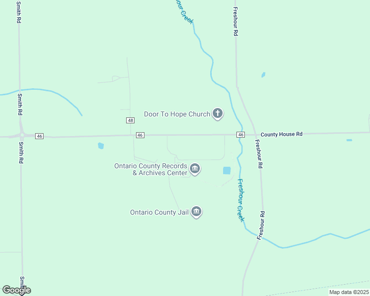 map of restaurants, bars, coffee shops, grocery stores, and more near 3062 County Complex Drive in Canandaigua
