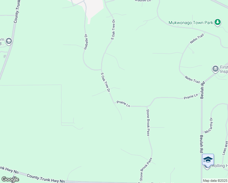 map of restaurants, bars, coffee shops, grocery stores, and more near S87W32875 Campfire Court in Mukwonago