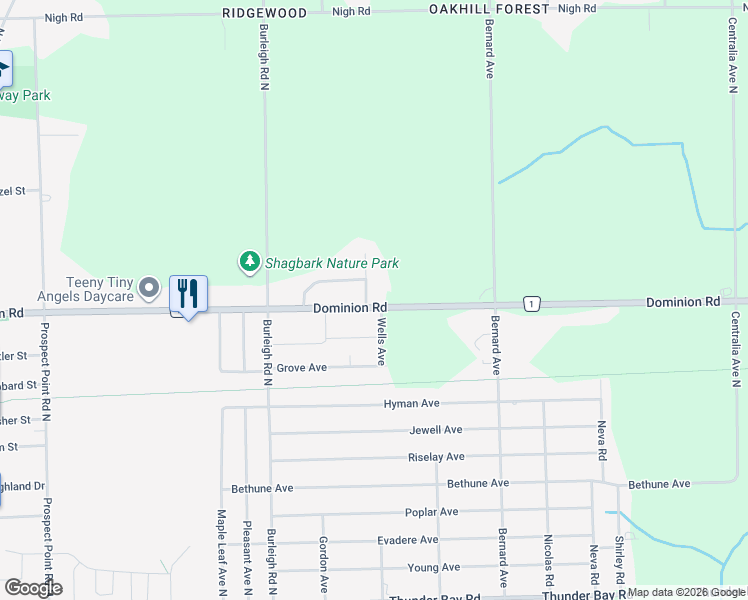map of restaurants, bars, coffee shops, grocery stores, and more near 388 Barrington Court in Fort Erie