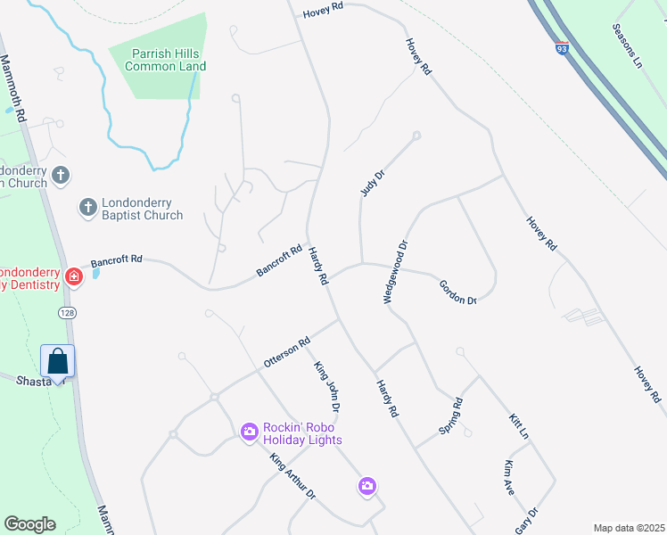 map of restaurants, bars, coffee shops, grocery stores, and more near 2 Gordon Drive in Londonderry