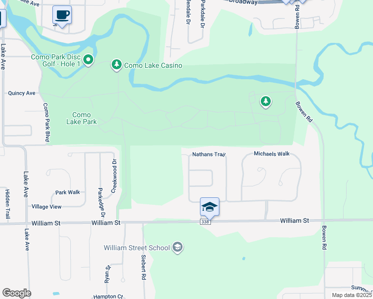 map of restaurants, bars, coffee shops, grocery stores, and more near 183 Nathans Trail in Lancaster