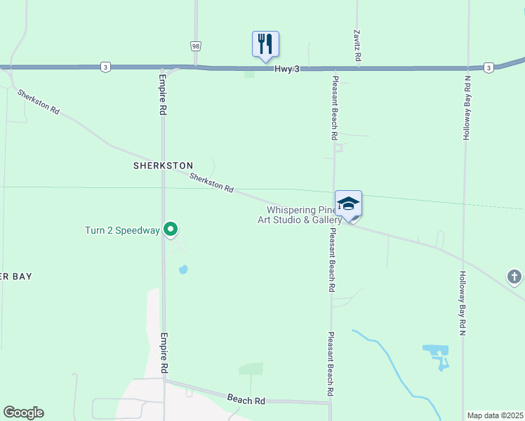 map of restaurants, bars, coffee shops, grocery stores, and more near 5231 Sherkston Road in Port Colborne