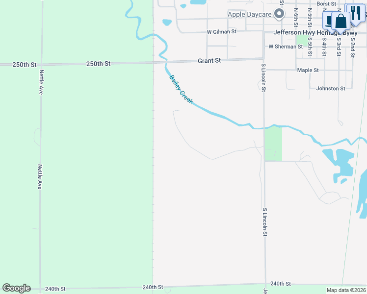 map of restaurants, bars, coffee shops, grocery stores, and more near 426A Brickyard Road in Sheffield